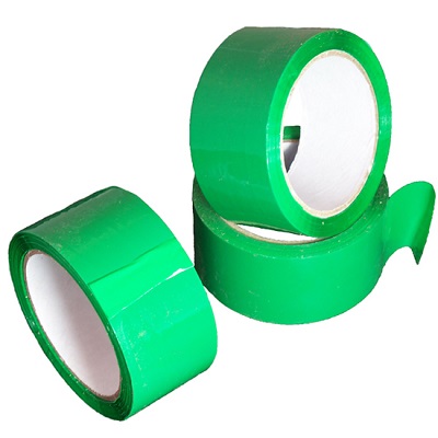 12 Rolls of Green Coloured Low Noise Packing Tape 50mm x 66M